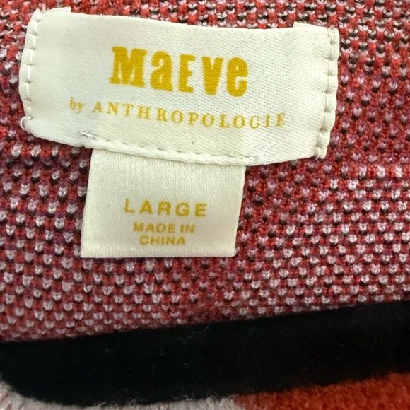 Anthropologie Maeve Red and Purple Sweater large - Picture 7 of 7